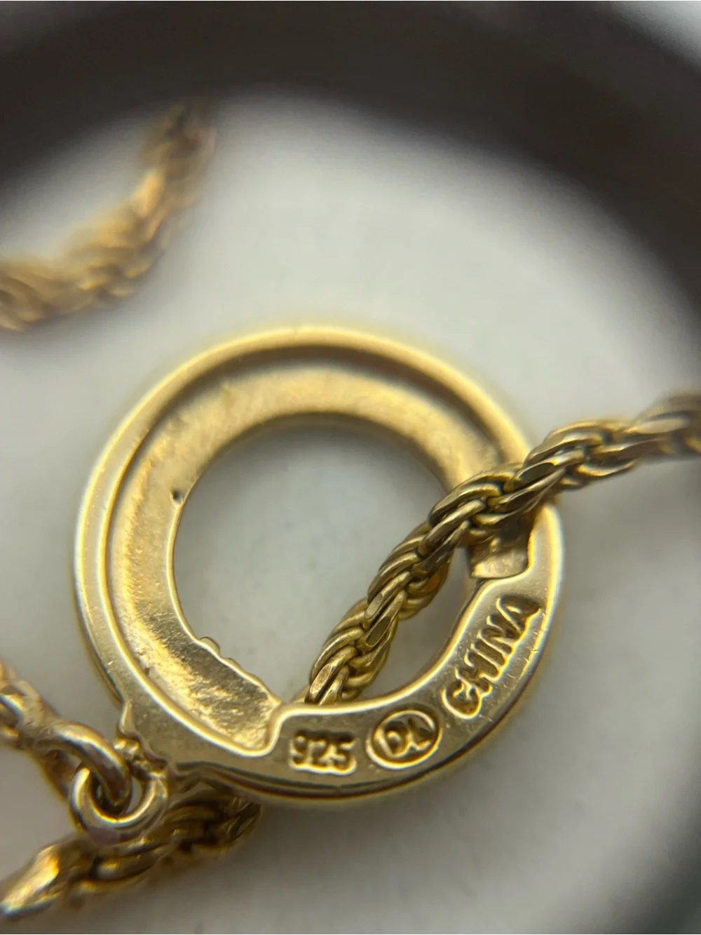 Lariat tassel necklace gold over sterling silver CZ chain